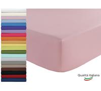 Lenzuolo Sotto Singolo con Angoli Elastici in cotone cm 90x200 h 25 Vari Colori