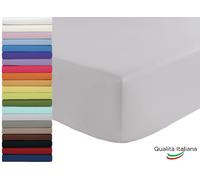 Lenzuolo Sotto Singolo con Angoli Elastici in cotone cm 90x200 h 25 Vari Colori