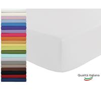 Lenzuolo Sotto Singolo con Angoli Elastici in cotone cm 90x200 h 25 Vari Colori