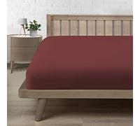 Lenzuolo Una Piazza e Mezza con Angoli, in Premium Microfibra Certificata Oeko-TEX®, Lenzuolo Confortevole Morbido Traspirante Bordeaux 140x190/200 H30 cm