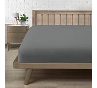Lenzuolo Una Piazza e Mezza con Angoli, in Premium Microfibra Certificata Oeko-TEX®, Lenzuolo Confortevole Morbido Traspirante Grigio Scuro 120x190/200 H30 cm