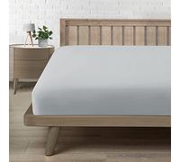 Lenzuolo Una Piazza e Mezza con Angoli, in Premium Microfibra Certificata Oeko-TEX®, Lenzuolo Confortevole Morbido Traspirante Grigio Chiaro 120x190/200 H30 cm
