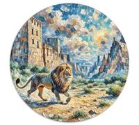 Leo 1000 Pezzi Jigsaw Animal Puzzle Rotondo Per Adulti O Bambini Puzzle Creativo Arte Ecofriendly 1000pcs (67.5x67.5cm)