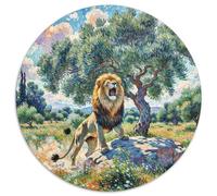 Leo 1000 Pezzi Jigsaw Animal Puzzle Rotondo Per Lei O Lui Giochi Da Tavolo Arte Ecofriendly 1000pcs (67.5x67.5cm)