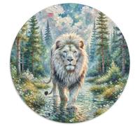 Leo 1000 Pezzi Puzzle Animal Forma Rotonda Puzzle Per Lei O Lui Regalo Arte Ecofriendly 1000pcs (67.5x67.5cm)