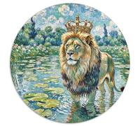 Leo 1000 Pezzi Puzzle Animal Puzzle Rotondo Per Lei O Lui Giochi Da Tavolo Arte Ecofriendly 1000pcs (67.5x67.5cm)