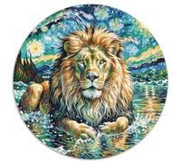 Leo 1000 Pezzi Puzzle Animal Puzzle Rotondo Per Lei O Lui Regalo Arte Ecofriendly 1000pcs (67.5x67.5cm)