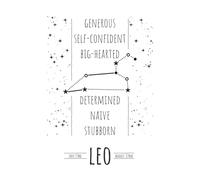 Leo Constellation Zodiac Journal: Black and White Astrology Themed Composition Notebook, Diary, or Daily Log for Astronomy Lovers | 6x9 Inches | 50 Pages | Paperback