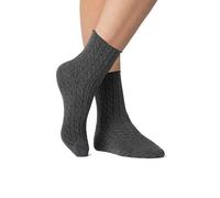 Leo Corsetteria Confezione 6 paia Calze invernali corte Donna caldo cotone polsino morbido non stringe Ricamo Come foto 406