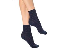 Leo Corsetteria Pack 6 paia Calzini invernali corti Donna caldo cotone polsino morbido tinta unita con cuoricini e pois Come foto 416