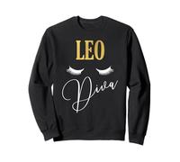Leo Diva Zodiac Birthday Queen Grafica Felpa