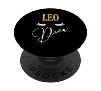 Leo Diva Zodiac Birthday Queen Grafica PopSockets PopGrip Adesivo