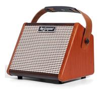 Leo Jaymz Amplificatore portatile per chitarra da 15 W con connessione BT, batteria ricaricabile, controllo del tono, jack per cuffie e personalizzazione del suono versatile per pratica e prestazioni