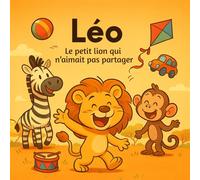 Léo le petit lion qui n’aimait pas partager - Une histoire tendre sur l’amitié et le pouvoir du partage: Un livre illustré pour enfants de 3 à 6 ans | 24 pages d’aventure éducative et colorée