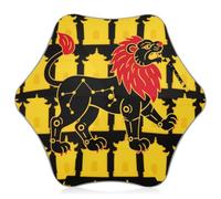 Leo Lion Giallo Nero Bambini Bambino Ombrello Protezione Antivento e Pioggia Ombrello con Striscia Riflettente (Scenario) con Impugnatura Facile Gancio per la Scuola