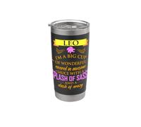 Leo Meraviglioso Impressionante Sassy Pazzo Compleanno Melanina Donne Bicchiere termico in acciaio inox doppia parete