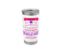 Leo Meraviglioso Impressionante Sassy Pazzo Compleanno Melanina Donne Bicchiere termico in acciaio inox doppia parete