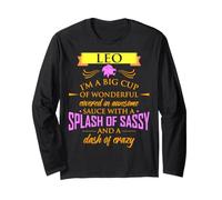 Leo Meraviglioso Impressionante Sassy Pazzo Compleanno Melanina Donne Maglia a Manica