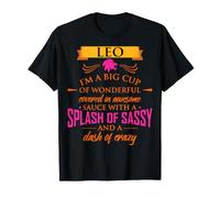 Leo Meraviglioso Impressionante Sassy Pazzo Compleanno Melanina Donne Maglietta