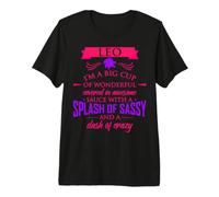 Leo Meraviglioso Impressionante Sassy Pazzo Compleanno Melanina Donne Maglietta Premium