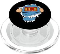Leo nome Supereroe regalo per ragazzi di nome Leone PopSockets PopGrip per MagSafe