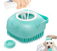 Leo-Paul Paris LEO-PAUL - Spazzola da bagno in silicone morbido per animali domestici, accessorio per toelettatura con serbatoio e dispenser di acqua e shampoo, massaggio per cani e gatti a pelo corto