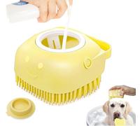 Leo-Paul Paris LEO-PAUL - Spazzola da bagno in silicone morbido per animali domestici, accessorio per toelettatura con serbatoio e dispenser di acqua e shampoo, massaggio per cani e gatti a pelo corto