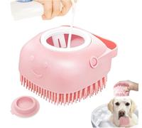 Leo-Paul Paris LEO-PAUL - Spazzola da bagno in silicone morbido per animali domestici, accessorio per toelettatura con serbatoio e dispenser di acqua e shampoo, massaggio per cani e gatti a pelo corto