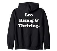 Leo Rising & Thriving Astrology Quote Felpa con Cappuccio