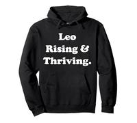 Leo Rising & Thriving Astrology Quote Felpa con Cappuccio