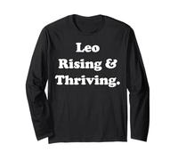 Leo Rising & Thriving Astrology Quote Maglia a Manica