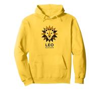 Leo Stagione Zodiaco Leone Geometrico Felpa con Cappuccio, Unisex per Adulti, Limone, S