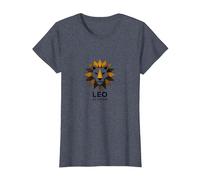 Leo Stagione Zodiaco Leone Geometrico Maglietta, Donna, Pervinca, XS
