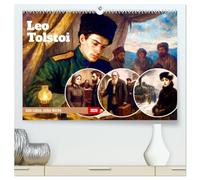 Leo Tolstoi (hochwertiger Premium Wandkalender 2026 DIN A2 quer), Kunstdruck in Hochglanz: Realistische Malerei trifft auf zeitlose Literatur
