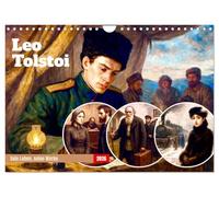 Leo Tolstoi (Wandkalender 2026 DIN A4 quer), CALVENDO Monatskalender: Realistische Malerei trifft auf zeitlose Literatur