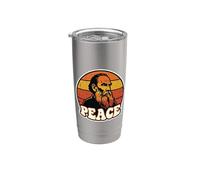 Leo Tolstoj - Lettore di romanzieri retrò vintage per la pace Bicchiere termico in acciaio inox doppia parete