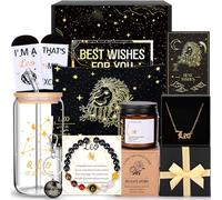 Leo Zodiac Gifts Set Get Well Soon Regalo per donne uomini Compleanno Coccole Regali di Cura di sé Pacchetto per Leo Sign Best Wishes Leo Zodiac Self Care Set Kit Braccialetto e Collane