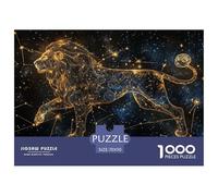 Leo Zodiac Puzzle in Legno Impermeabile Puzzle Da 1000 Pezzi Per Adulti Impossibili Puzzle Per Adulti Puzzle Per Decorazioni Domestiche