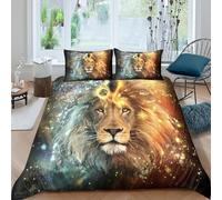 Leo zodiac symbolcopripiumino microfibra 3 Pezzi stampa di 3D con cerniera mythical lion art Set Di Copripiumino con federe per cuscini soffice for bambini e adolescenti Double（200x200cm）