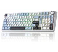 LEOBOG x Aula F99PRO Tastiera Meccanica, Bianco-Blu, Stella