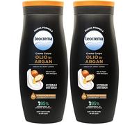 Leocrema - Crema Corpo All'Olio di Argan Biologico, Texture Ricca e Vellutante ad Assorbimento Rapido, Idratazione per 72 ore, 250ml (Confezione da 2)
