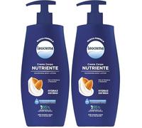 Leocrema - Crema Corpo Nutriente, con Olio di Mandorlo e Pantenolo, e Hydra 3 Skin Serum, Idratazione per 72 ore, a Rapido Assorbimento, per Pelle secca, 500ml (Confezione da 2)