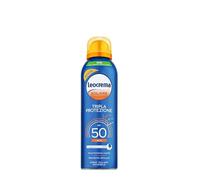 Leocrema - Crema Solare Spray Invisible SPF 50, Tripla Protezione dai raggi solari, Formula Trasparente e Resistente all'Acqua, 150ml