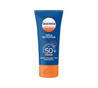 Leocrema - Crema Solare Viso SPF 50+, Tripla Protezione dai raggi solari, Resistente all'Acqua, 50ml