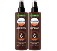 Leocrema - Olio Abbronzante Spray SPF 6, Assorbimento Rapido senza Ungere, Resistente all'Acqua, 200ml (Confezione da 2)