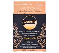 2pz Leocrema Crema Idratante Olio Argan SPF 15 Idrata Ripara Protegge dal Sole