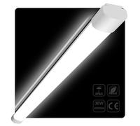LEOEU Plafoniera LED soffitto 120CM, Plafoniera LED Lineare da Soffitto 36W 4000LM, Plafoniera bagno IP65 per Garage, Parete, Negozio, Neon LED - Luce 4000 [Classe di efficienza energetica D