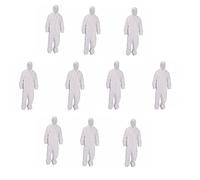 LEOFLA 10 Tute Protettive Monouso Antimacchia in Polipropilene con Cappuccio e Cerniera