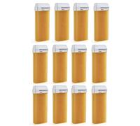 LEOFLA 12 X Rullo Di Ceretta Liposolubile Per Depilazione Roll On Al Gusto Di Miele