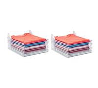 LEOFLA 20 X Sistema Salvaspazio Pieghevole Da Armadio E Cassetti Per T-Shirt Camicie